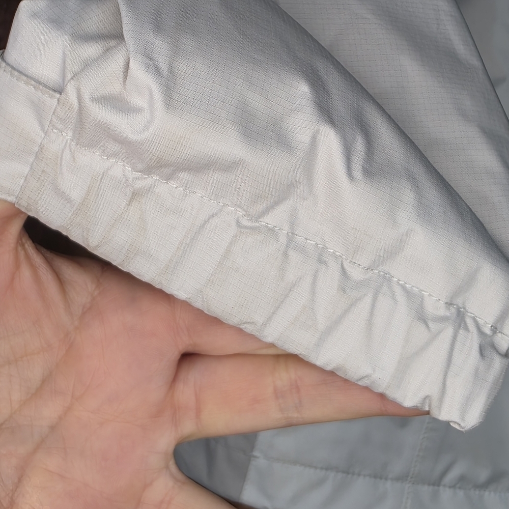 Eddie Bauer Weatheredge Jacket Water Resistant Lined Shell Cream White Taupe L - Picture 16 of 16